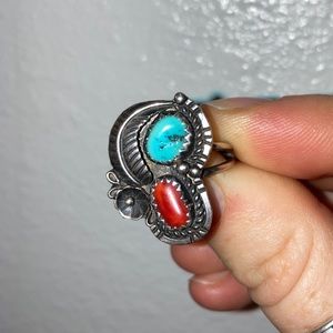Vintage Navajo Turquoise Sterling Silver Ring